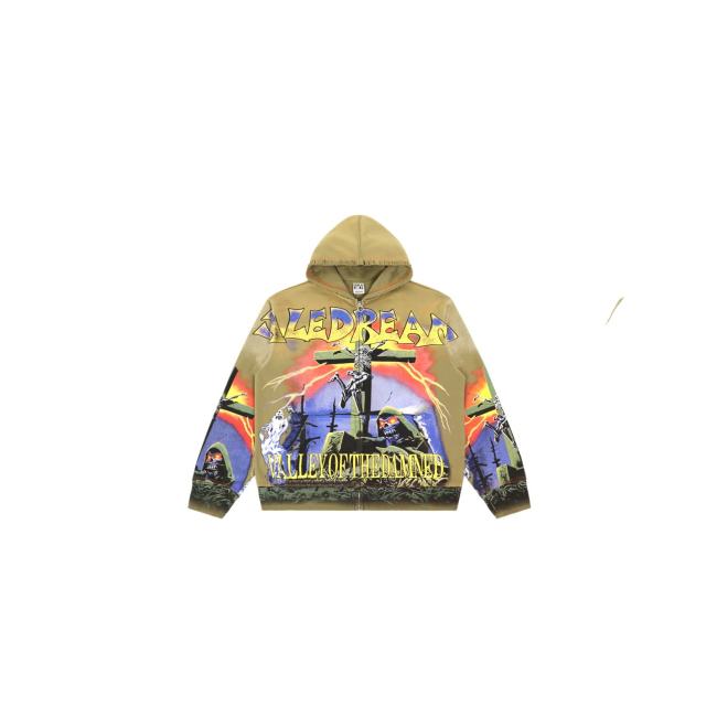Dark Aesthetic Grim Reaper Graphic Distressed Zip Hoodie 28978141