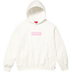SUPREM* BOX LOGO HOODIE WHITE PINK
