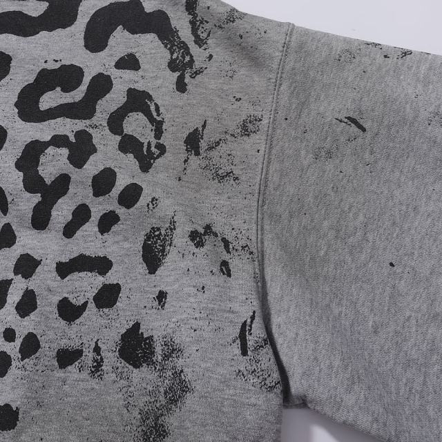 Black Spot Leopard Print Washed Version Hoodie 28709902