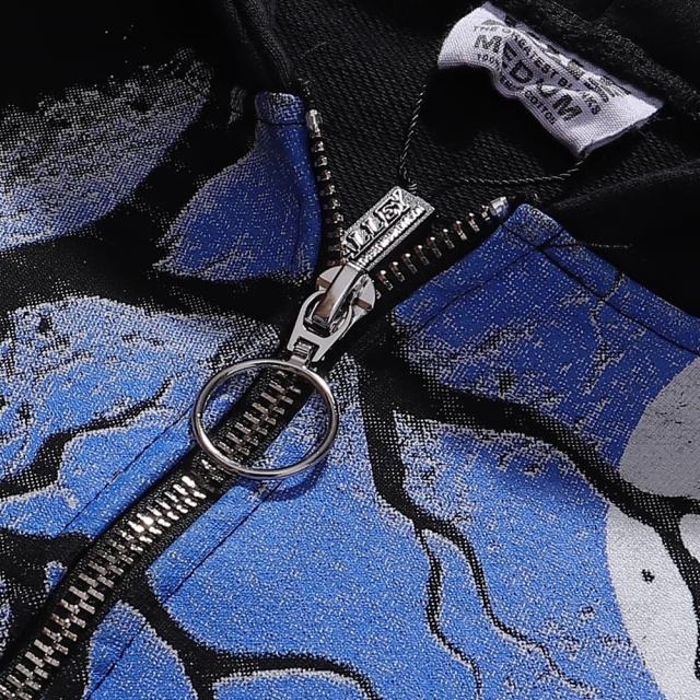 Ghost Halloween Print Washed Version Hoodie 28746810