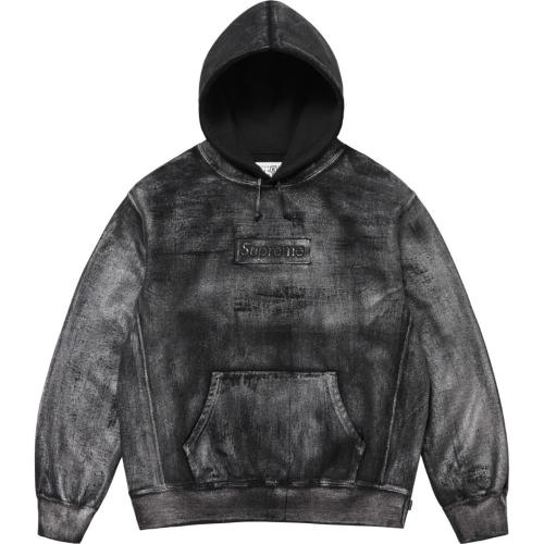 SUPREM* x MAISON MARGIELA BOX LOGO HOODIE BLACK