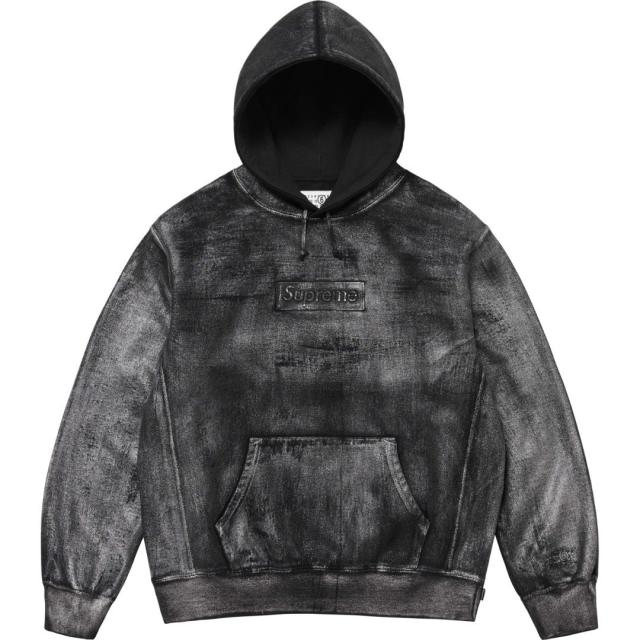 SUPREM* x MAISON MARGIELA BOX LOGO HOODIE BLACK