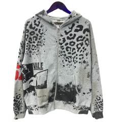 Black Spot Leopard Print Washed Version Hoodie 28709902