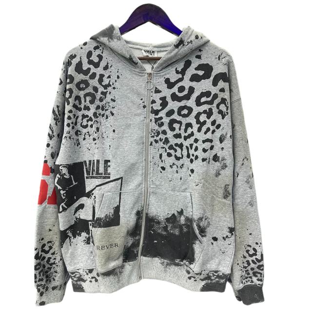 Black Spot Leopard Print Washed Version Hoodie 28709902