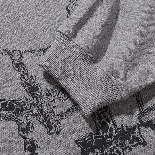 Oversized Neckline Printed Hoodie 28746787