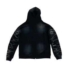 Embroidered Letter Water Ripple Washed Version Hoodie 3 colors 28576623