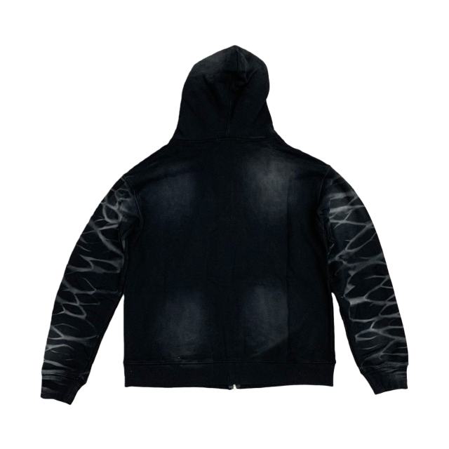 Embroidered Letter Water Ripple Washed Version Hoodie 3 colors 28576623