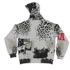 Black Spot Leopard Print Washed Version Hoodie 28709902