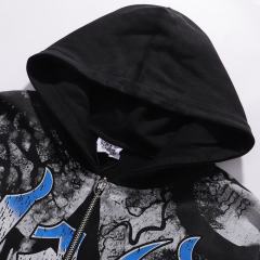 Dark Castle Evil Spirit Print Washed Version Hoodie 28709900