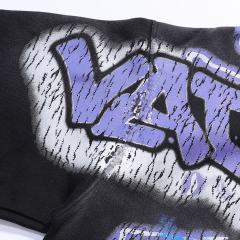 Eagle Football Player Print Washed Version Hoodie 28709896