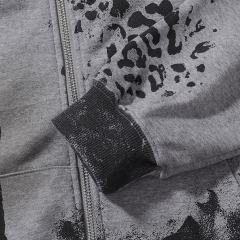 Black Spot Leopard Print Washed Version Hoodie 28709902