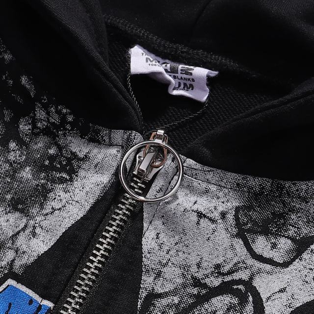 Dark Castle Evil Spirit Print Washed Version Hoodie 28709900