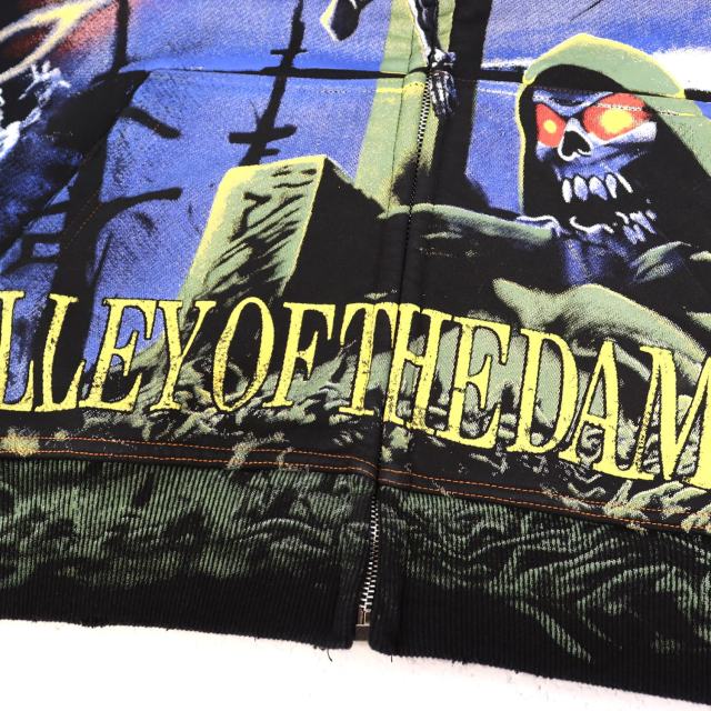 Dark Aesthetic Grim Reaper Graphic Distressed Zip Hoodie 28978141