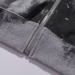 Black Spot Leopard Print Washed Version Hoodie 28709902
