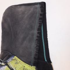 Fluorescent Skeleton Print Washed Distressed Zip-Up Cardigan Hoodie 28978994