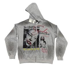 Flame Red Lip Beauty Print Washed Version Hoodie 28709897