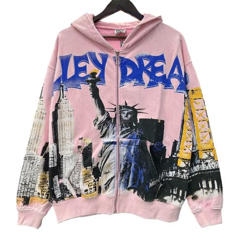 Statue of Liberty Print Washed Version Hoodie 28709898