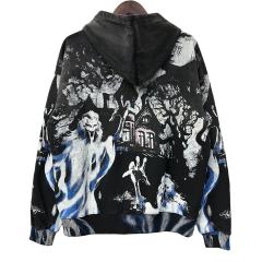 Dark Castle Evil Spirit Print Washed Version Hoodie 28709900