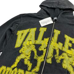 Patterned Letter Embroidered Washed Version Hoodie 2 colors 28523839