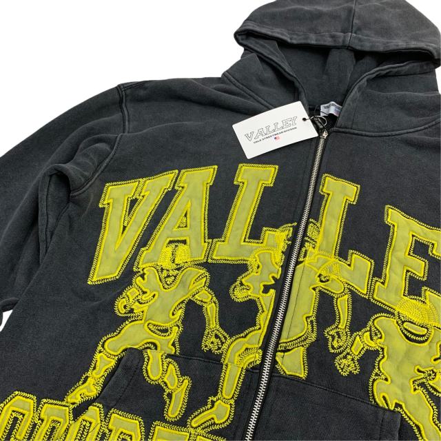 Patterned Letter Embroidered Washed Version Hoodie 2 colors 28523839