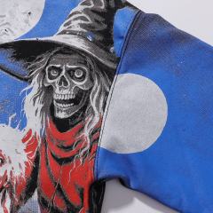 Ghost Halloween Print Washed Version Hoodie 28746810