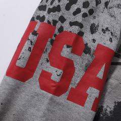 Black Spot Leopard Print Washed Version Hoodie 28709902