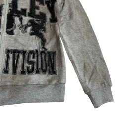 Patterned Letter Embroidered Washed Version Hoodie 2 colors 28523839