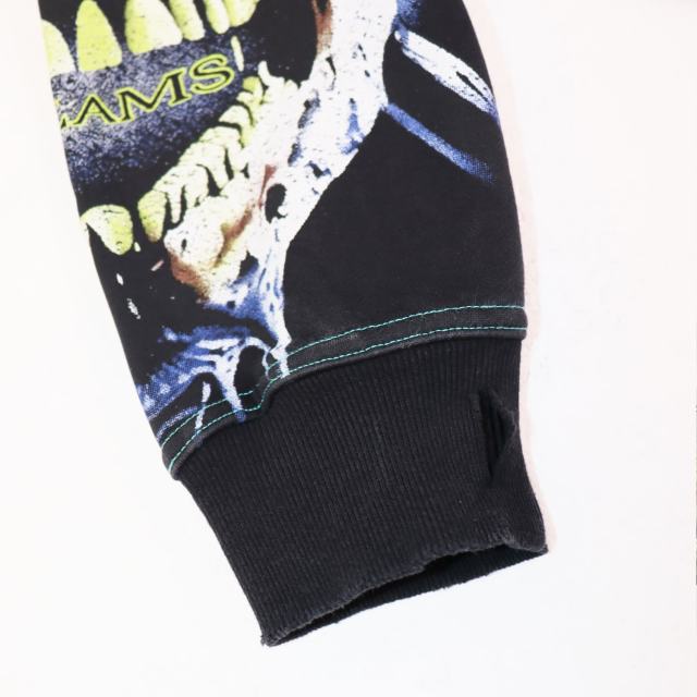 Fluorescent Skeleton Print Washed Distressed Zip-Up Cardigan Hoodie 28978994