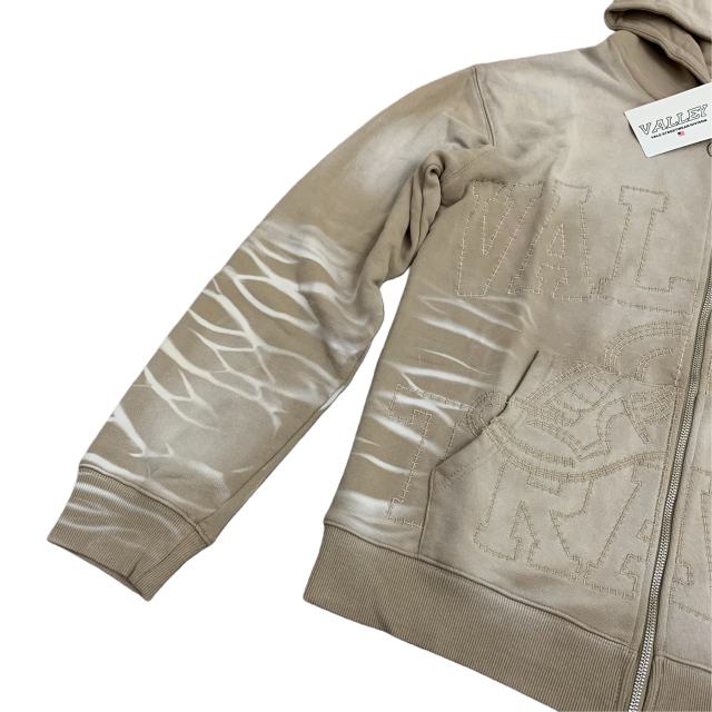 Embroidered Letter Water Ripple Washed Version Hoodie 3 colors 28576623