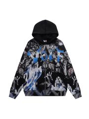Dark Castle Evil Spirit Print Washed Version Hoodie 28709900
