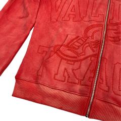 Embroidered Letter Water Ripple Washed Version Hoodie 3 colors 28576623