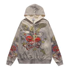 Eagle Star Magic Wand Print Washed Version Hoodie 28709901