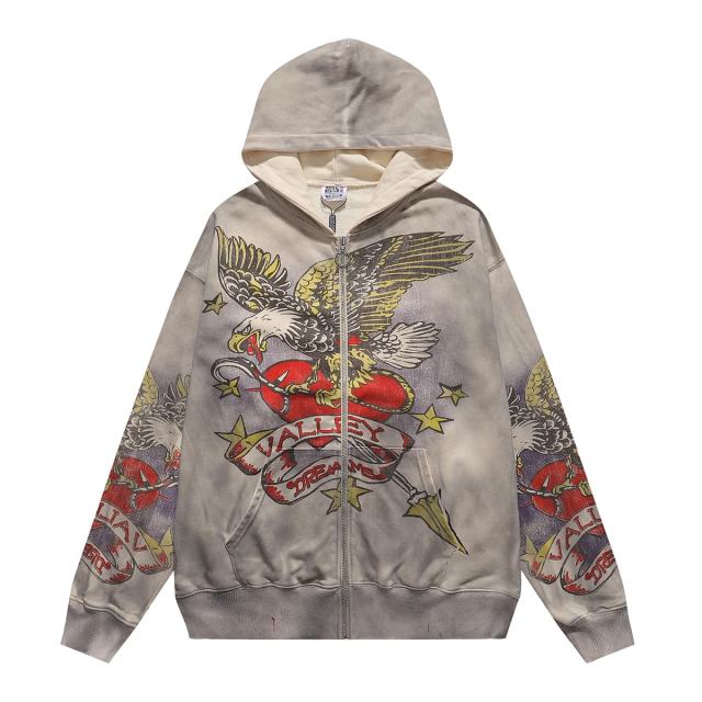 Eagle Star Magic Wand Print Washed Version Hoodie 28709901