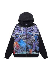 Eagle Football Player Print Washed Version Hoodie 28709896
