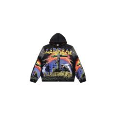 Dark Aesthetic Grim Reaper Graphic Distressed Zip Hoodie 28978141