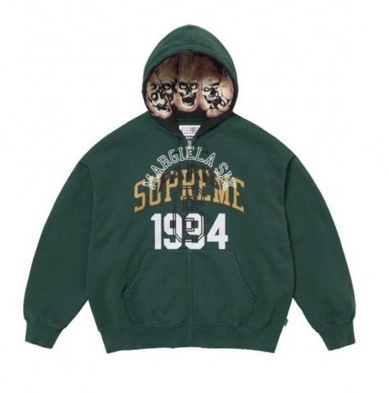 Sup x MM6 Mαison Margielα Zip Up Hooded Sweatshirt