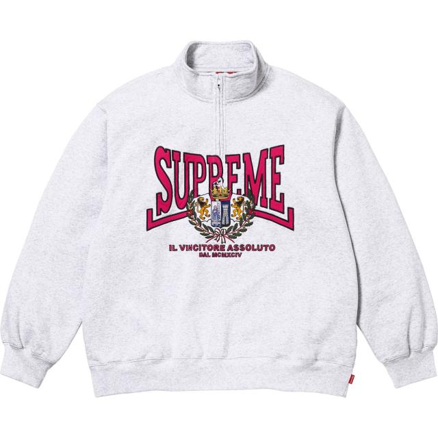 Sup Crest Applique Half Zip Pullover