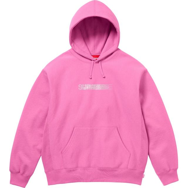Sup Swarovski Motion Logo Hoodie Pink