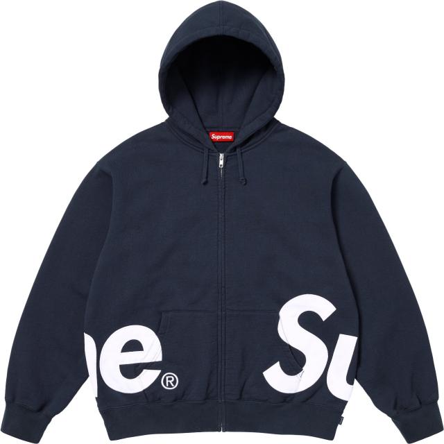 Sup Big Logo Zip Up Hooded Sweatshirt