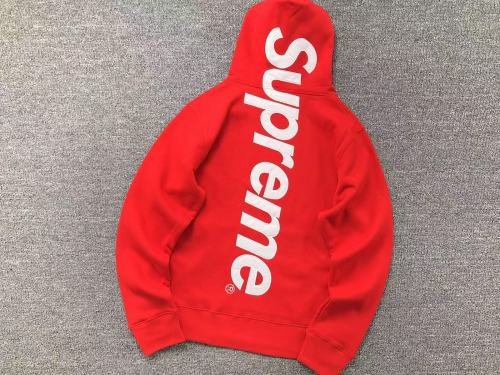 SUPREM* SATIN APPLIQUÉ APPLIQUE HOODED SWEATSHIRT HOODIE