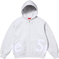 Sup Big Logo Zip Up Hooded Sweatshirt