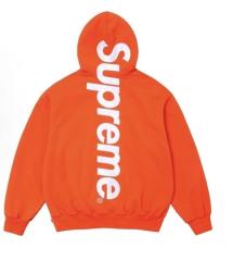 SUPREM* SATIN APPLIQUÉ APPLIQUE HOODED SWEATSHIRT HOODIE