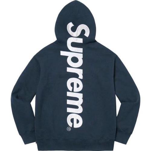 SUPREM* SATIN APPLIQUÉ APPLIQUE HOODED SWEATSHIRT HOODIE