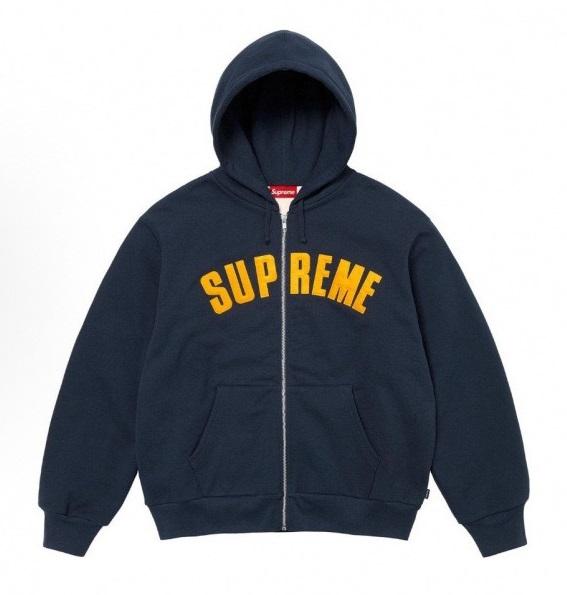 SUP ARC THERMAL LINED ZIP UP HOODIE NAVE BLUE
