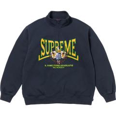 Sup Crest Applique Half Zip Pullover