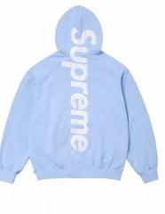 SUPREM* SATIN APPLIQUÉ APPLIQUE HOODED SWEATSHIRT HOODIE