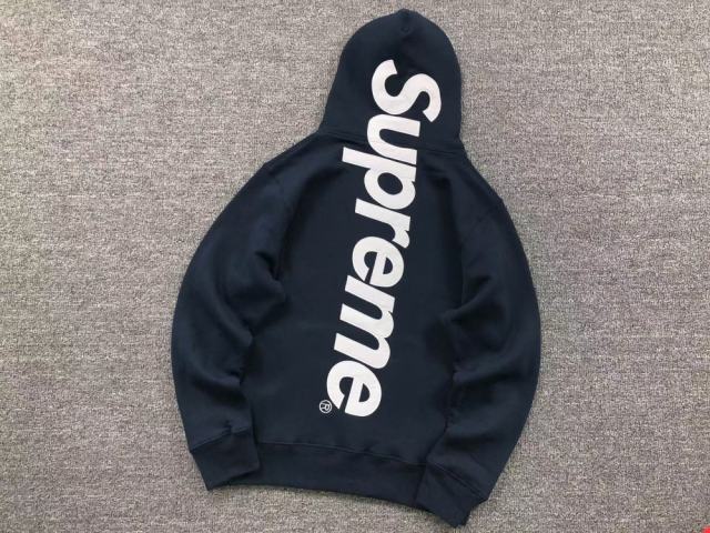 SUPREM* SATIN APPLIQUÉ APPLIQUE HOODED SWEATSHIRT HOODIE
