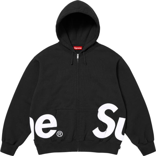 Sup Big Logo Zip Up Hooded Sweatshirt