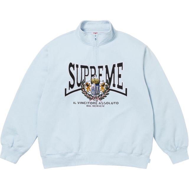 Sup Crest Applique Half Zip Pullover