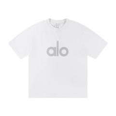Alο Grey Reflective Font T-shirt
